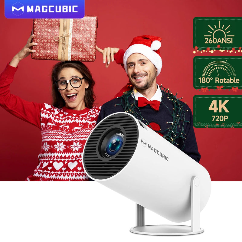 Magcubic HY300 Pro 4K Android 11, WiFi6, 260ANSI, BT5.0, 1080P, Home Cinema Projetor